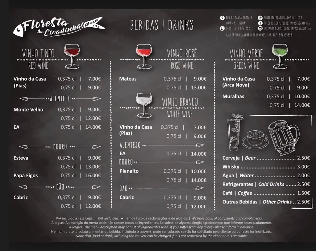 Menu_Floresta das Escadinhas_Santa Justa_immagine_2