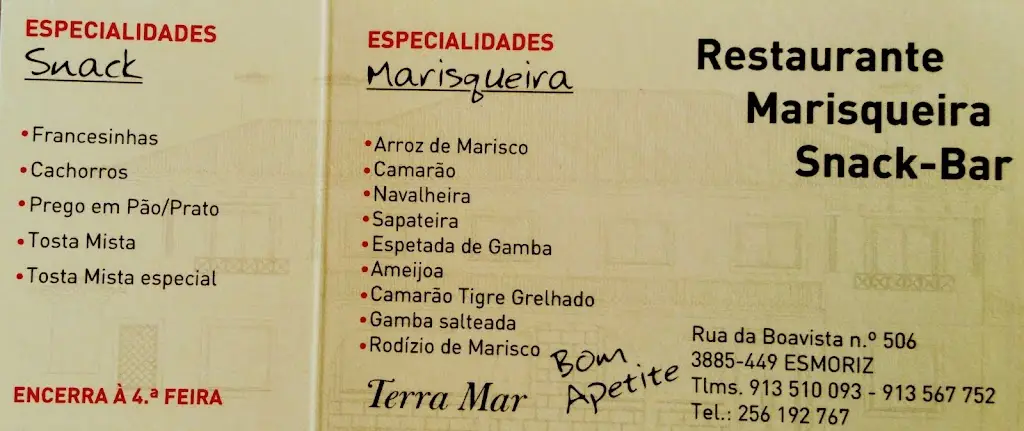 Menu_Marisqueira Terra Mar_Esmoriz_immagine_2