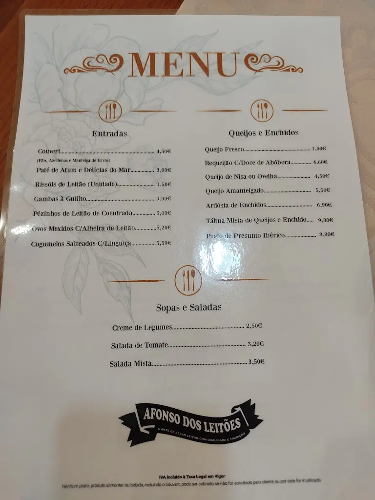Menu_Afonso dos Leitões_Santo Estêvão das Galés_immagine_1