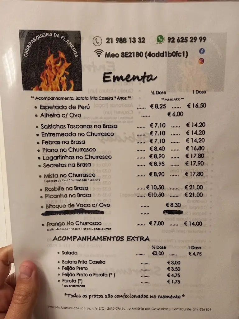 Menu_Churrasqueira da Flamenga_Santo António dos Cavaleiros_immagine_3