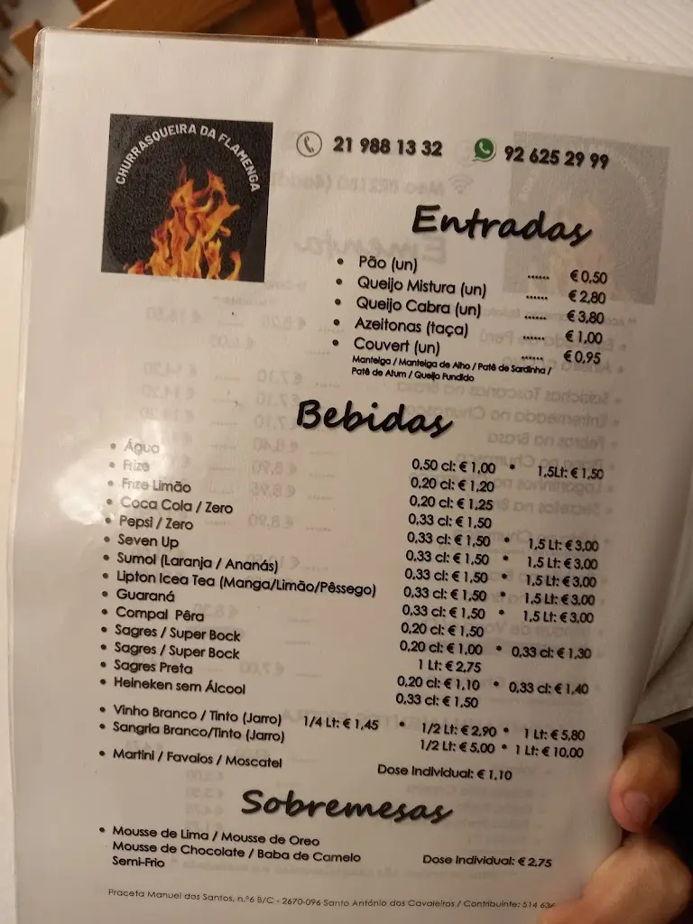 Menu_Churrasqueira da Flamenga_Santo António dos Cavaleiros_immagine_4
