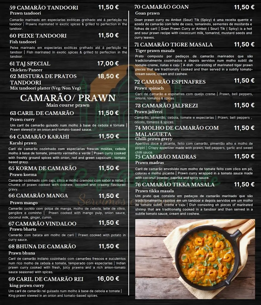Menu_Taj café restaurante_Santa Comba_image_2