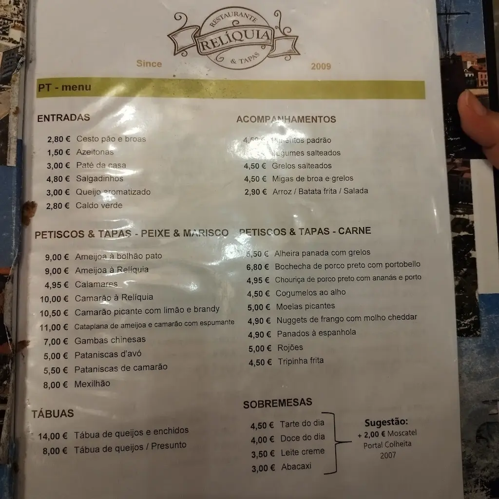 Menu_Relíquia_São João_imagen_1