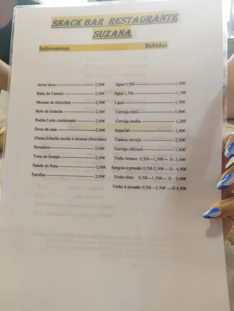 Menu_Suzana Snack-Bar_São João Dos Montes_immagine_1