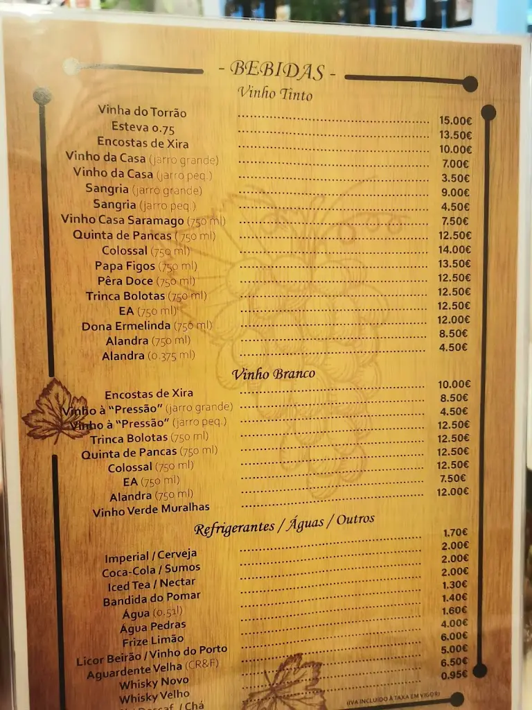 Menu_O Calçada_São João Dos Montes_immagine_2