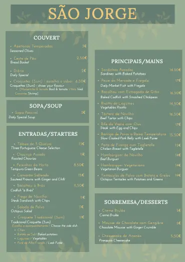 Menu_São Jorge_São Jorge de Arroios_immagine_1