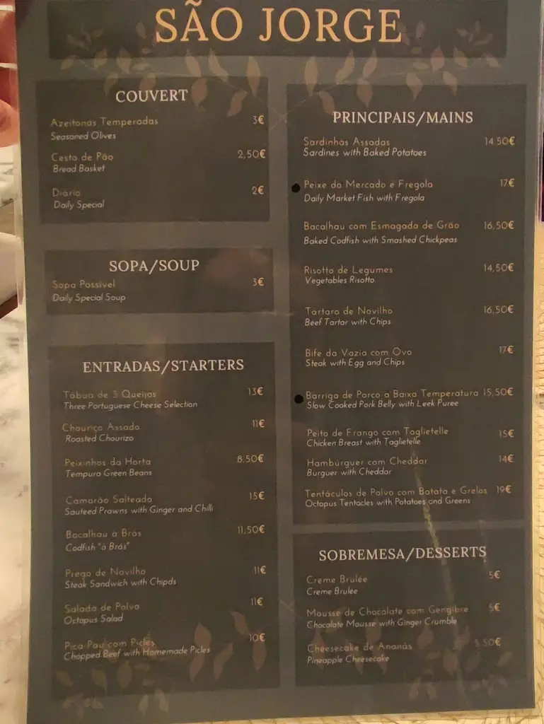 Menu_São Jorge_São Jorge de Arroios_immagine_3