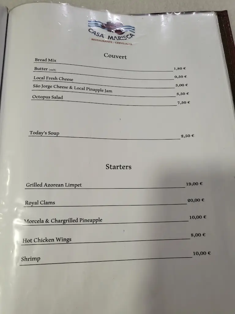Menu_Casa Marisca_São Miguel_immagine_1