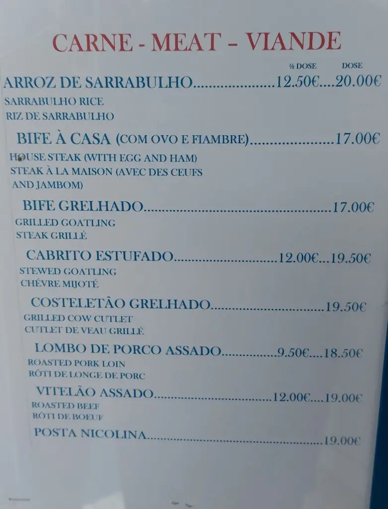 Menu_Café Restaurante São Nicolau PIRES, Lda._São Nicolau_immagine_1