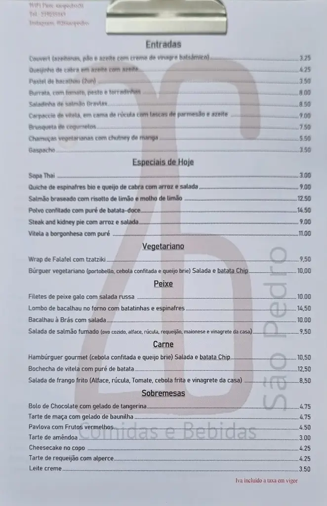 Menü_São Pedro 26_São Pedro de Penaferrim_Bild_4