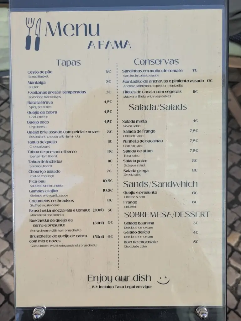 Menu_A Fama_Santos-o-Velho_immagine_1