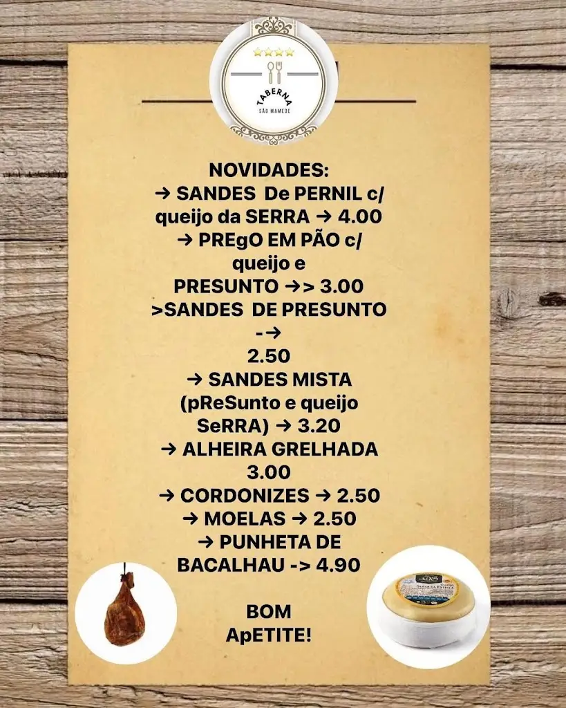 Menu_Taberna São Mamede infesta_São Mamede_immagine_1