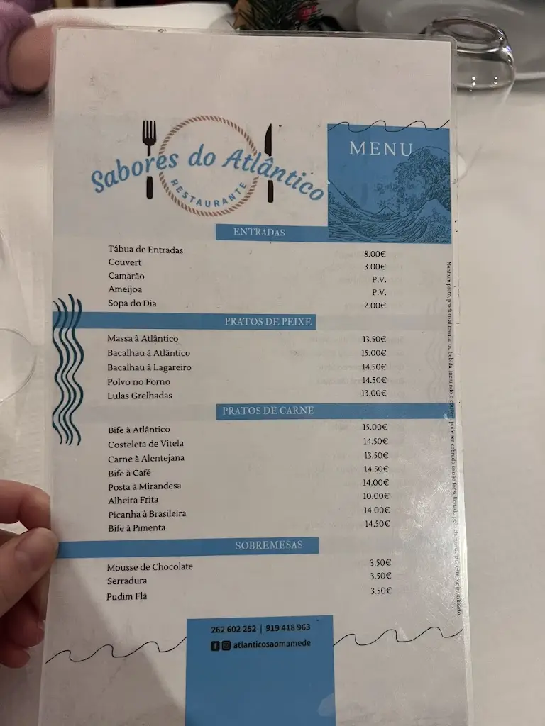 Menu_Restaurante Sabores Do Atlantico_São Mamede_imagen_1