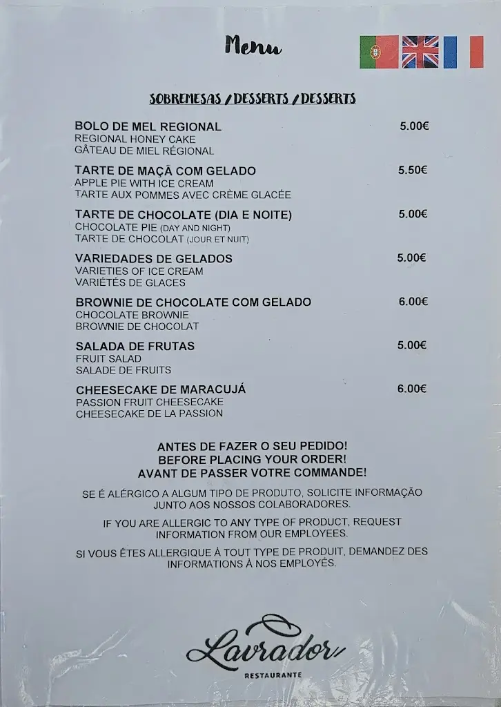 Menu_Restaurante Lavrador_São Vicente_image_1