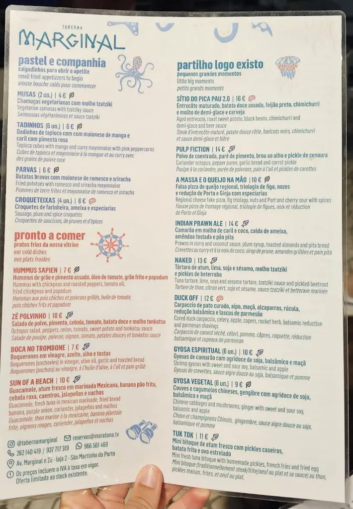 Menu_Taberna Marginal_São Martinho_immagine_2