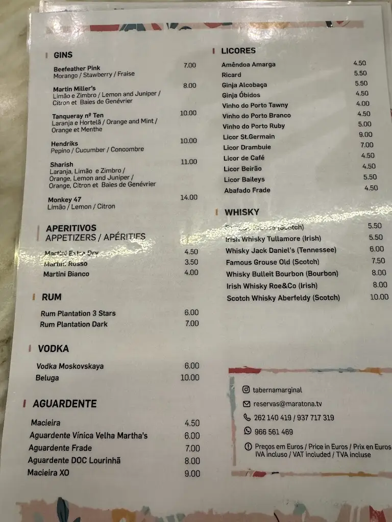 Menu_Taberna Marginal_São Martinho_immagine_4