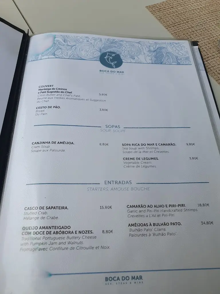 Menu_Restaurante Boca do Mar_São Martinho_immagine_2