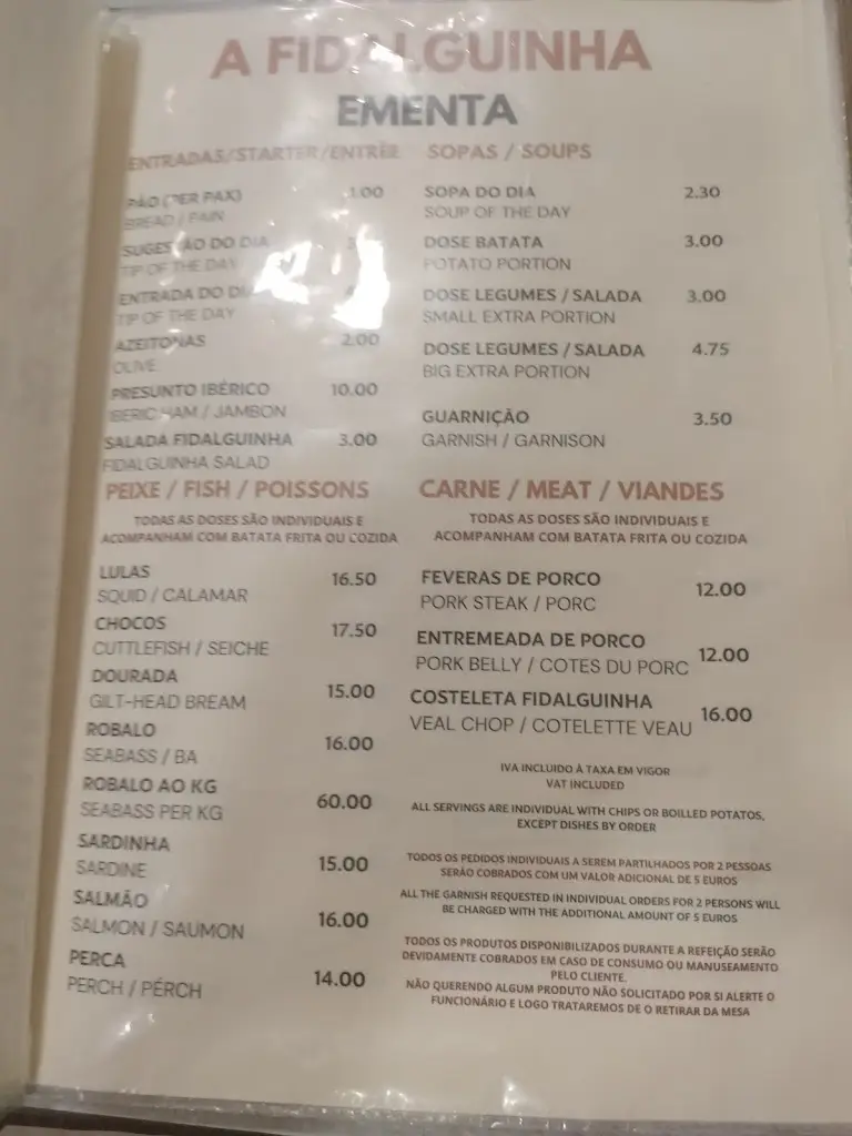 Menu_A Fidalguinha de Espinho_Espinho_image_2
