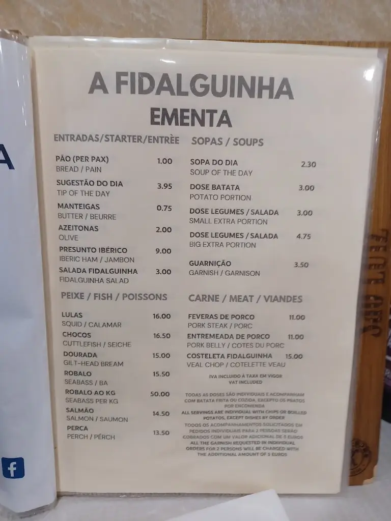 Menu_A Fidalguinha de Espinho_Espinho_image_4