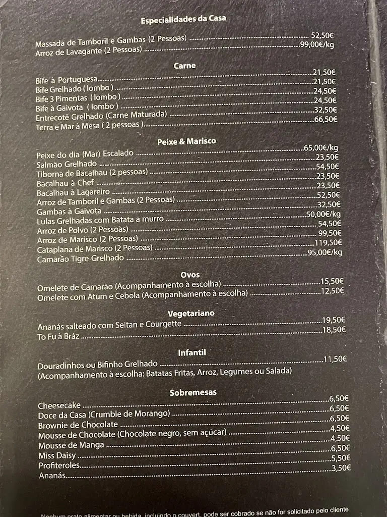 Menu_A Nova Gaivota_São Martinho_immagine_1