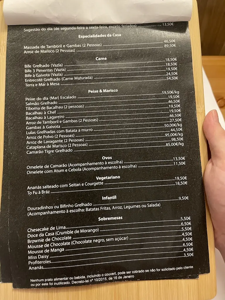 Menu_A Nova Gaivota_São Martinho_immagine_2