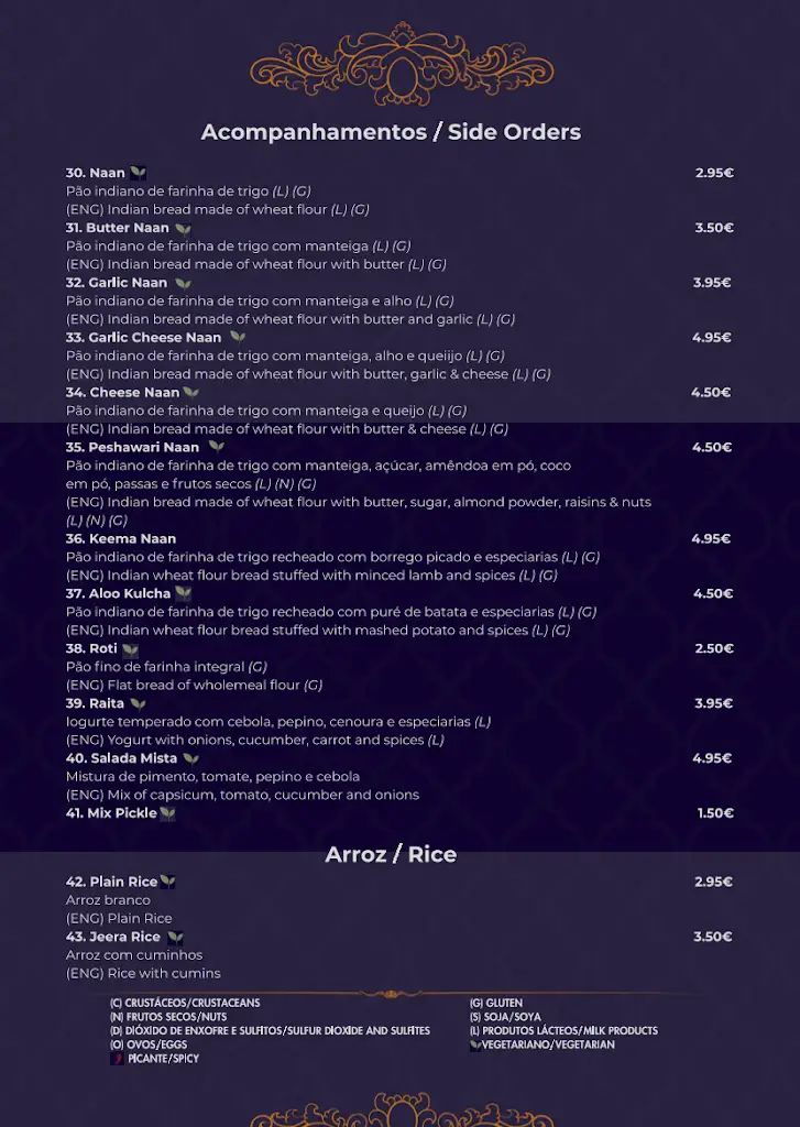 Menu_Royal Indian Restaurant_São Martinho_immagine_4