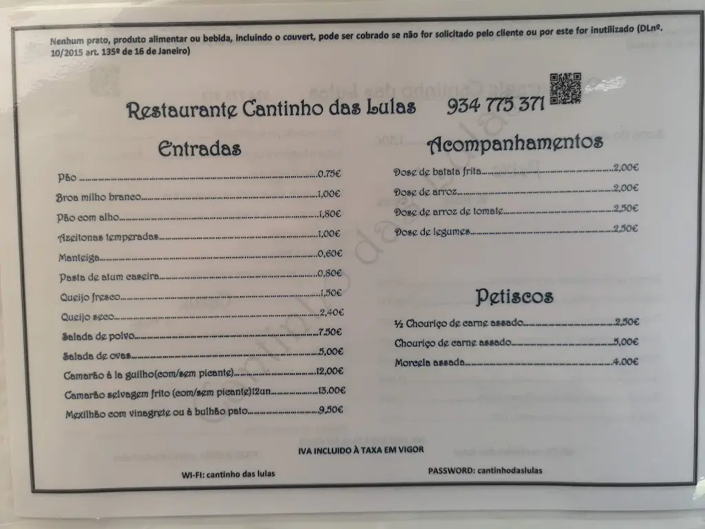 Menu_Cantinho das Lulas_São Domingos de Rana_immagine_3