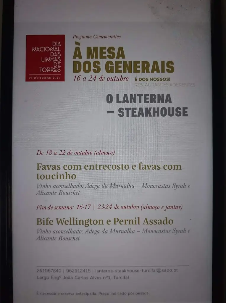 Menu_O LANTERNA_Turcifal_immagine_1