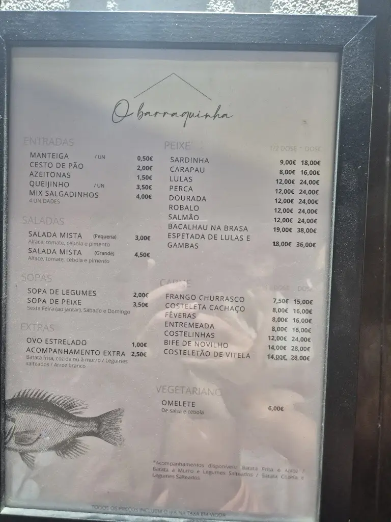 Menu_O Barraquinha_Vale de Espinho_immagine_1