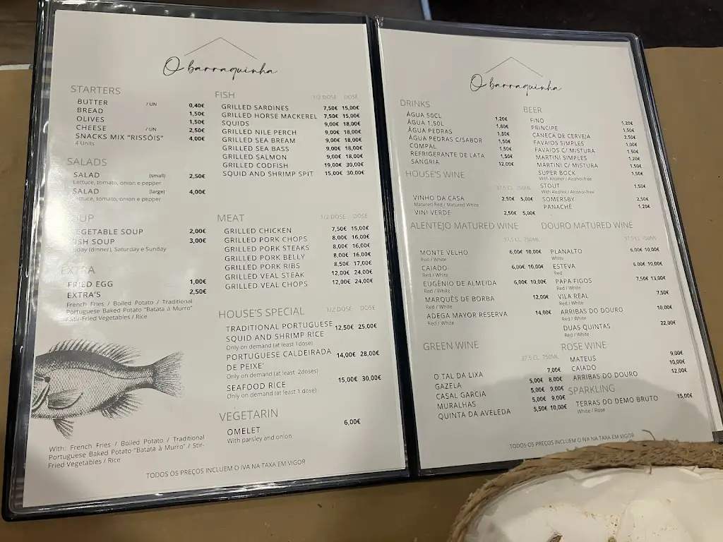 Menu_O Barraquinha_Vale de Espinho_immagine_2