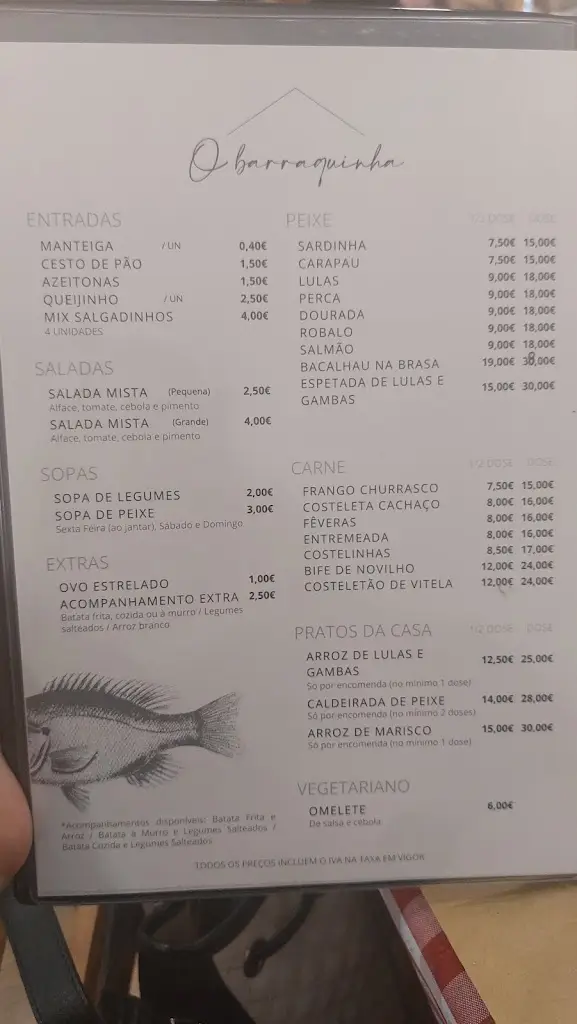 Menu_O Barraquinha_Vale de Espinho_immagine_3