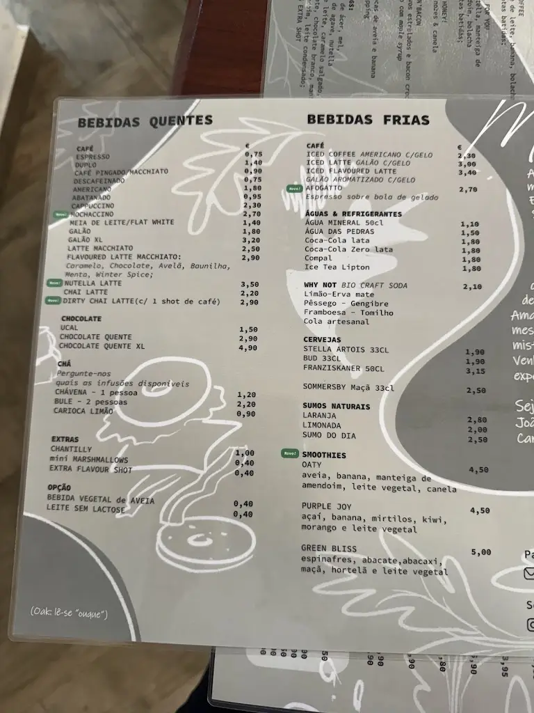 Menu_Oak Café & Brunch_Terrugem_imagen_4