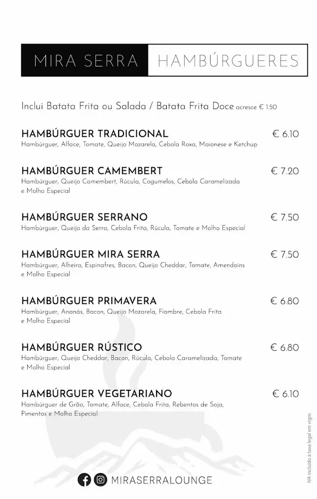 Menu_Mira Serra Lounge_Vila Cortês da Serra_immagine_1
