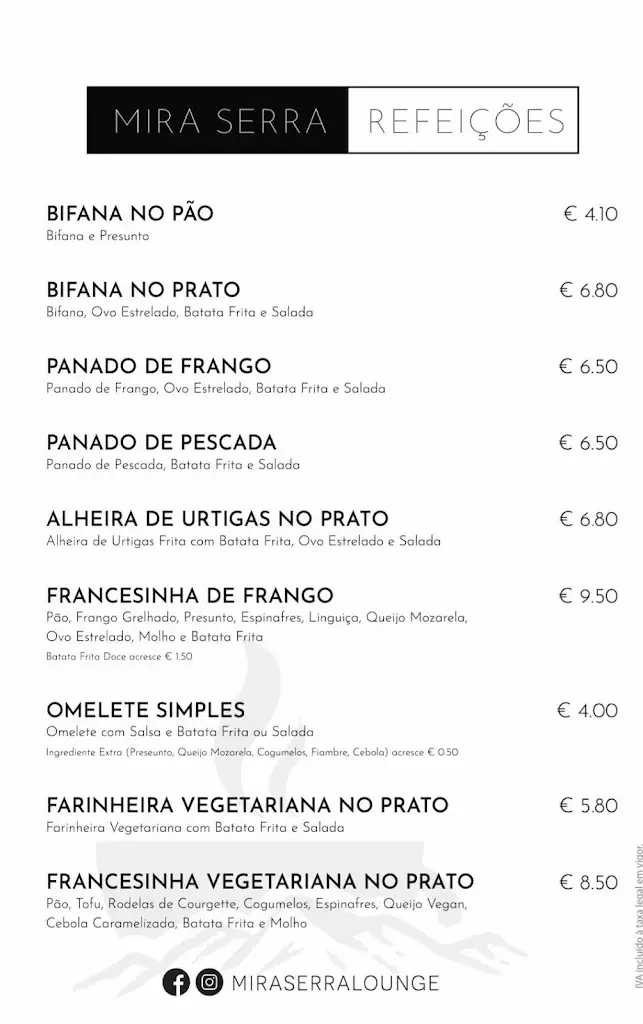 Menu_Mira Serra Lounge_Vila Cortês da Serra_immagine_2
