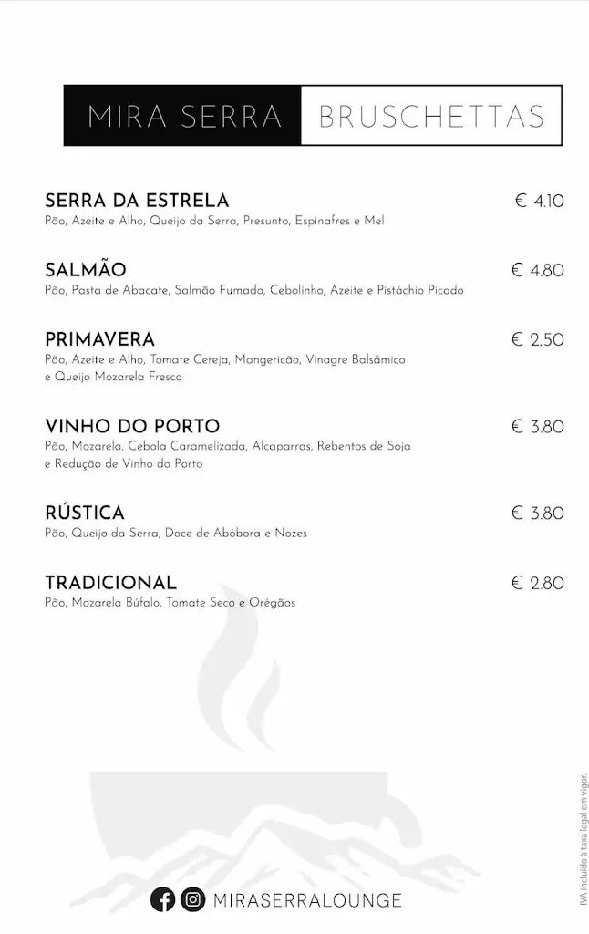 Menu_Mira Serra Lounge_Vila Cortês da Serra_immagine_4