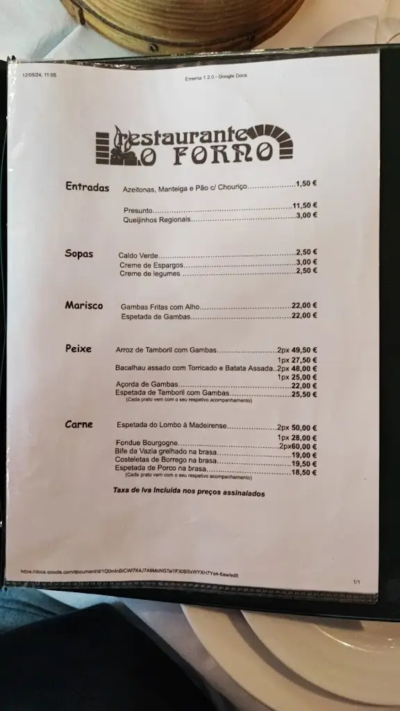 Menu_O Forno_Vila Franca de Xira_immagine_3