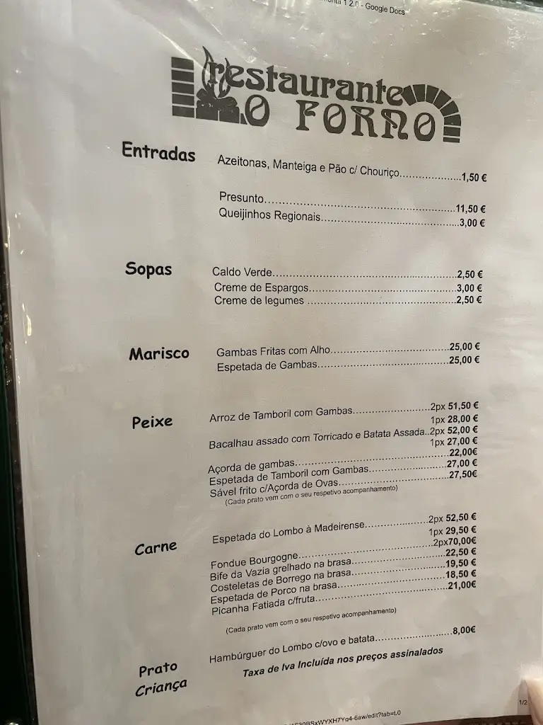 Menu_O Forno_Vila Franca de Xira_immagine_4