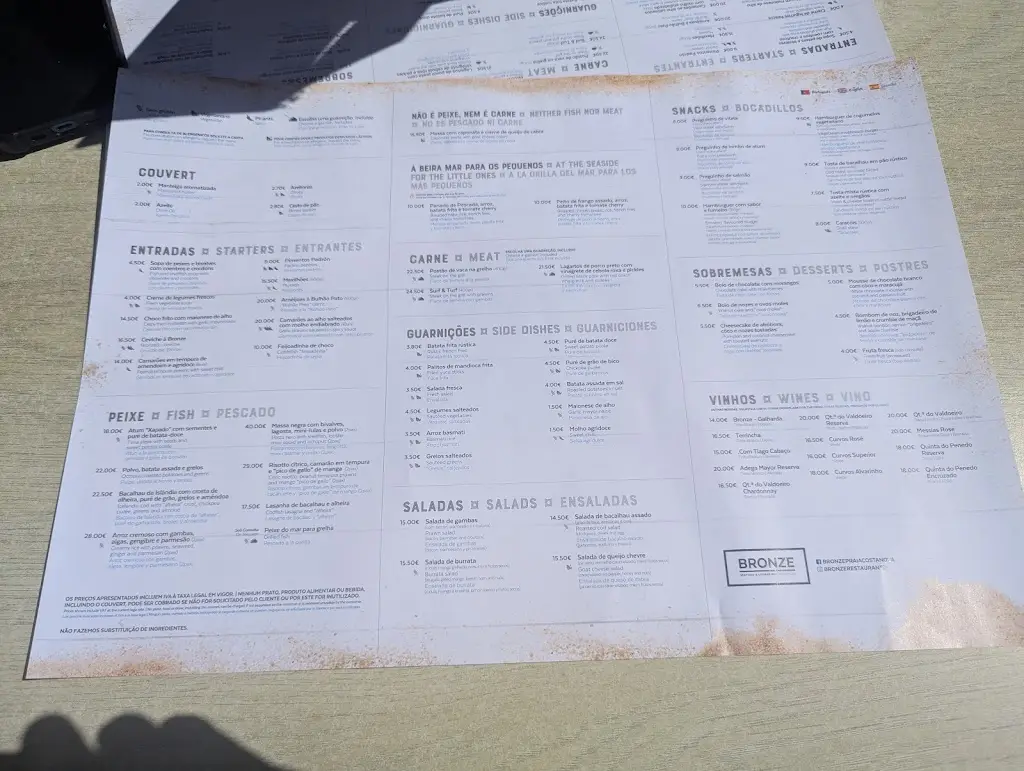 Menu_Bronze Seafood & Lounge Bar_Gafanha da Encarnação_image_3