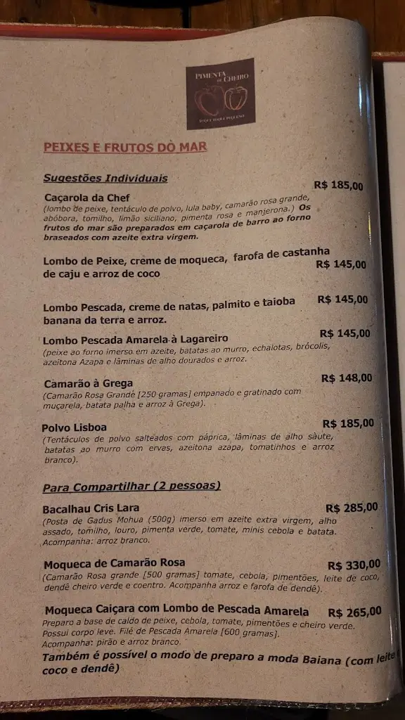Menu_Restaurante Marisqueira Costa Nova_Gafanha da Encarnação_immagine_1