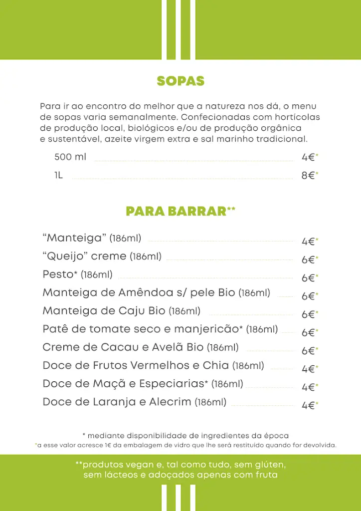 Menu_ZERO - Healthy Food . Gluten free . Dairy free . Sugar free_Vimeiro_imagen_1