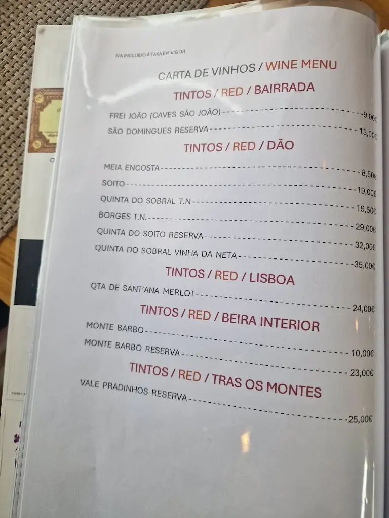 Menu_Restaurante Chesery_Alvaiázere_immagine_1