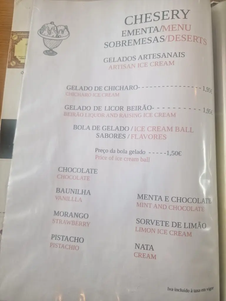Menu_Restaurante Chesery_Alvaiázere_immagine_4