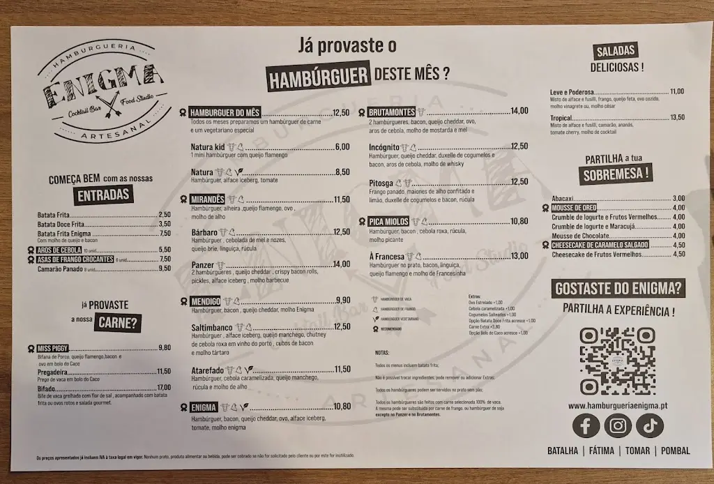 Menu_Enigma - Hamburgueria Artesanal - Batalha_Batalha_image_1