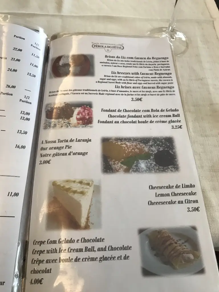Menu_Restaurante Pérola Do Fétal_Batalha_immagine_1