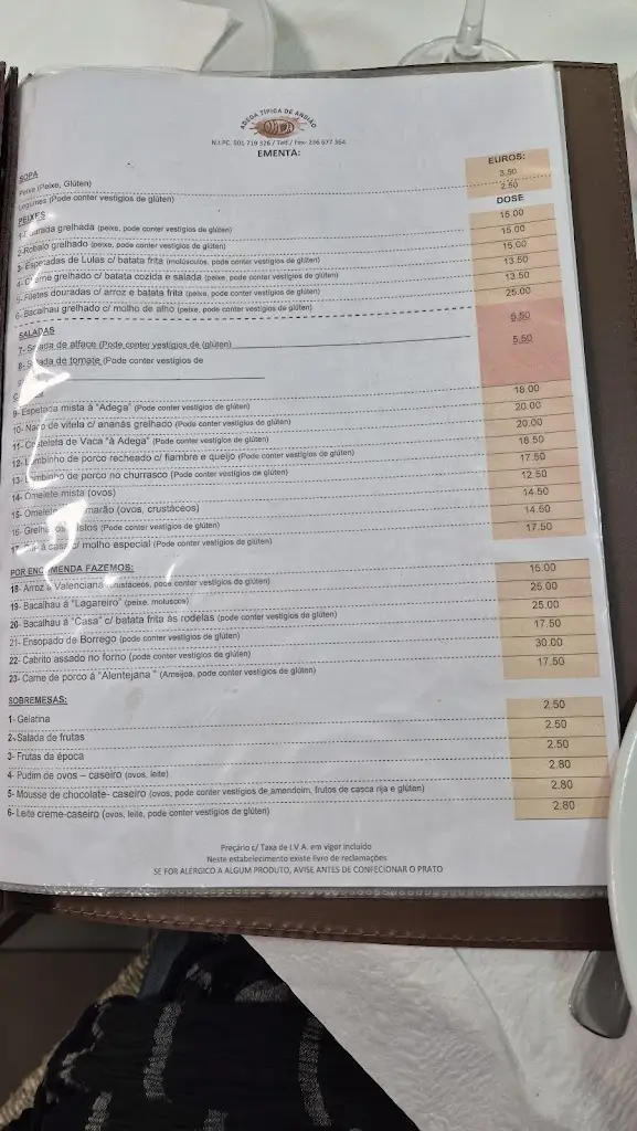 Menu_Adega típica de Ansião_Ansião_immagine_1