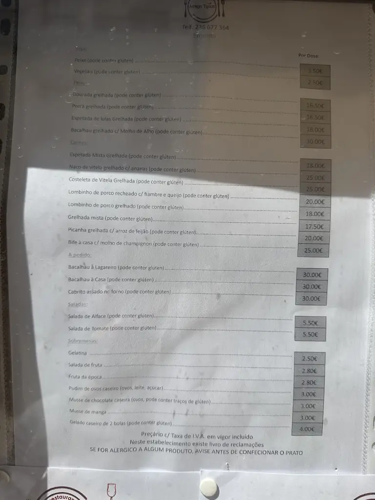 Menu_Adega típica de Ansião_Ansião_immagine_3