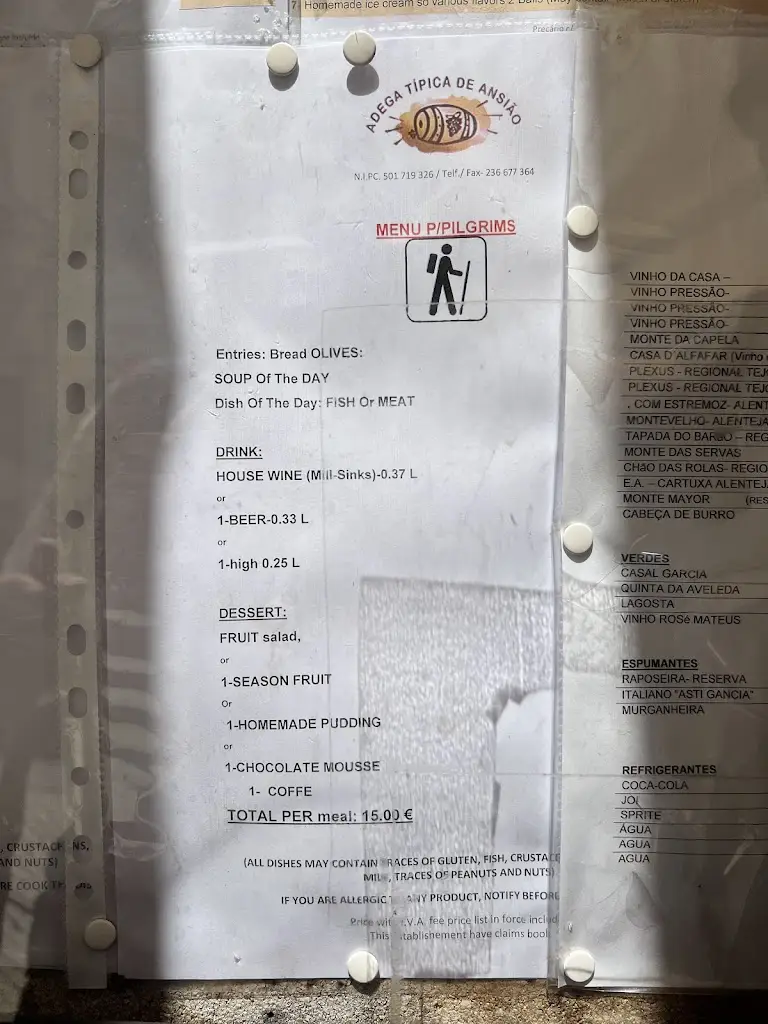 Menu_Adega típica de Ansião_Ansião_immagine_4