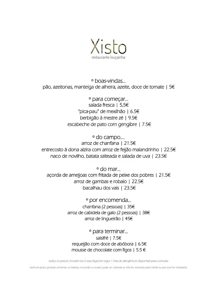 Menu_Xisto_Castanheira de Pêra_immagine_2