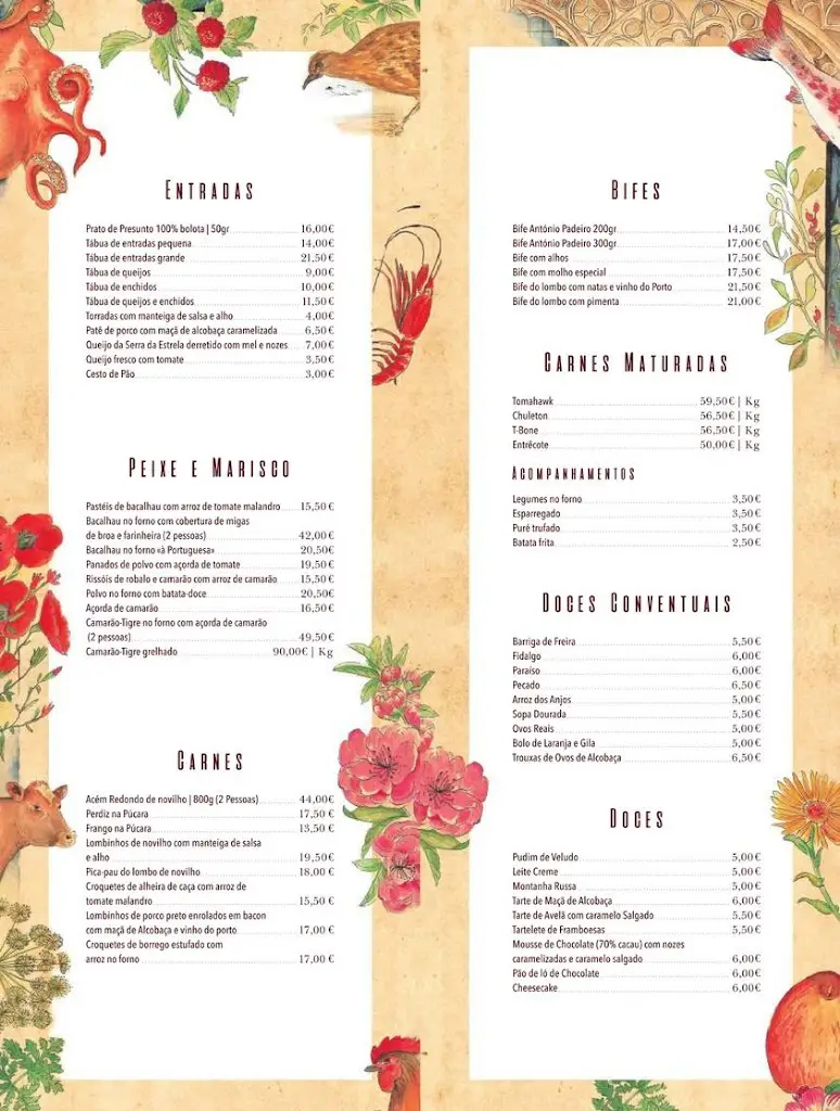 Menu_António Padeiro_Aljubarrota_imagen_3