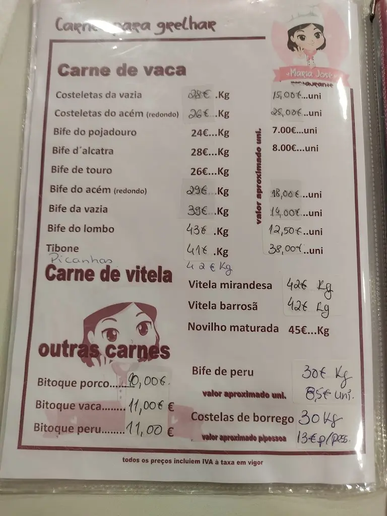 Menu_Restaurante Maria José_Aljubarrota_immagine_2